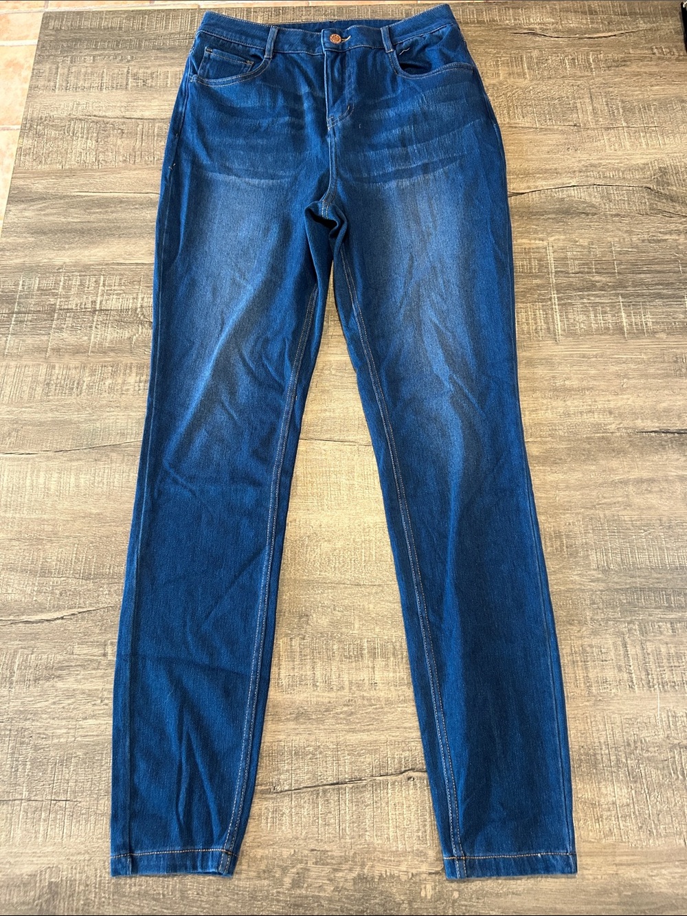 HALARA Skinny Jeans in Deep Blue Wash